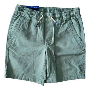 NWT GAP Elastic Front & Back Pockets Stretch Soft Twill Shorts M Granite Green